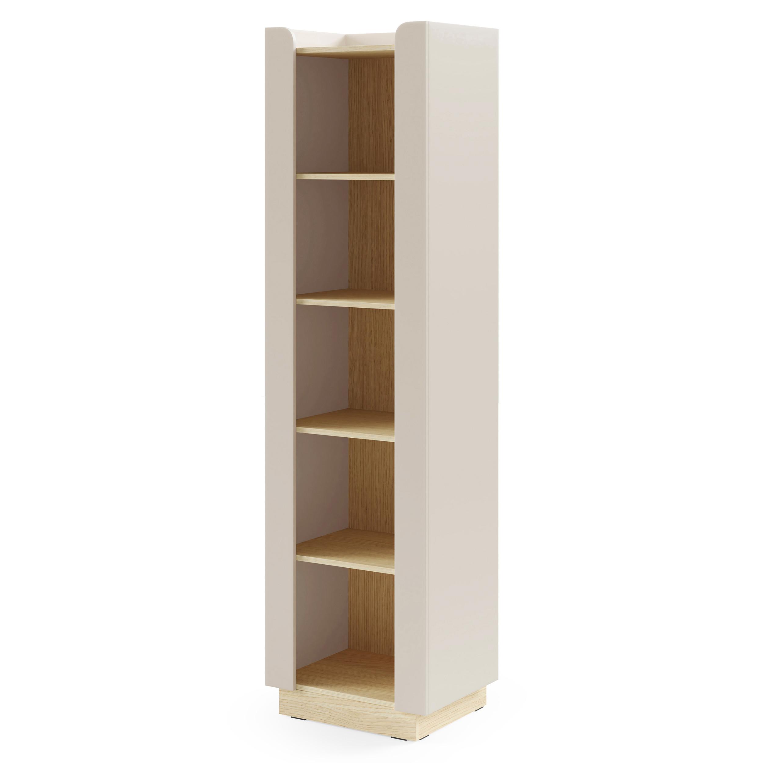 BÜCHERREGAL Sorella mit 4 offenen Regalböden, 55 cm, für Jugendzimmer, Macadamia + Eiche Mavelie - Eichefarben/Beige, Holzwerkstoff (55/201/42cm) - Beautysofa
