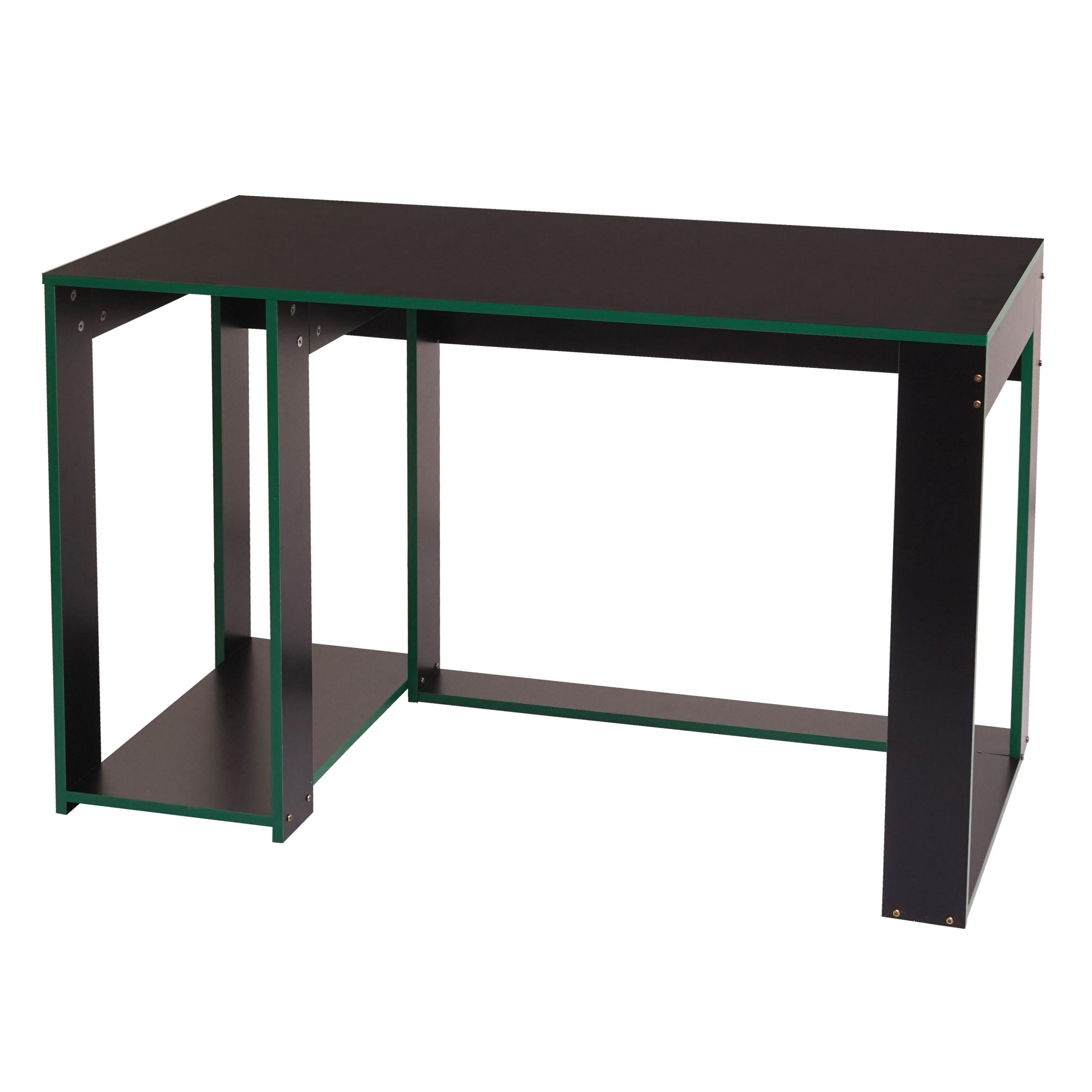 SCHREIBTISCH rechteck Schwarz, Grün - Schwarz/Grün, Holzwerkstoff (60/120/76cm) - MCW