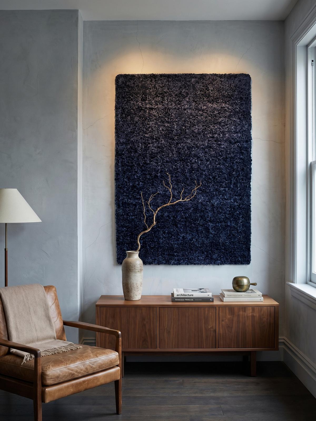 HOCHFLORTEPPICH RHEIN, einfarbig, aus Polypropylen, Marineblau, 80 x 150 cm - Blau, Textil (150/80cm) - KADIMA DESIGN