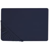 SPANNBETTLAKEN Blau 200 x 200 cm Hofuf - Dunkelblau, Textil (200/200cm) - Beliani