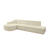 ECKSOFA Ottomane Links ARRIO-L2 - 328x171x83 cm Beige - Beige, Holzwerkstoff/Textil (328/171cm) - ALTDECOR