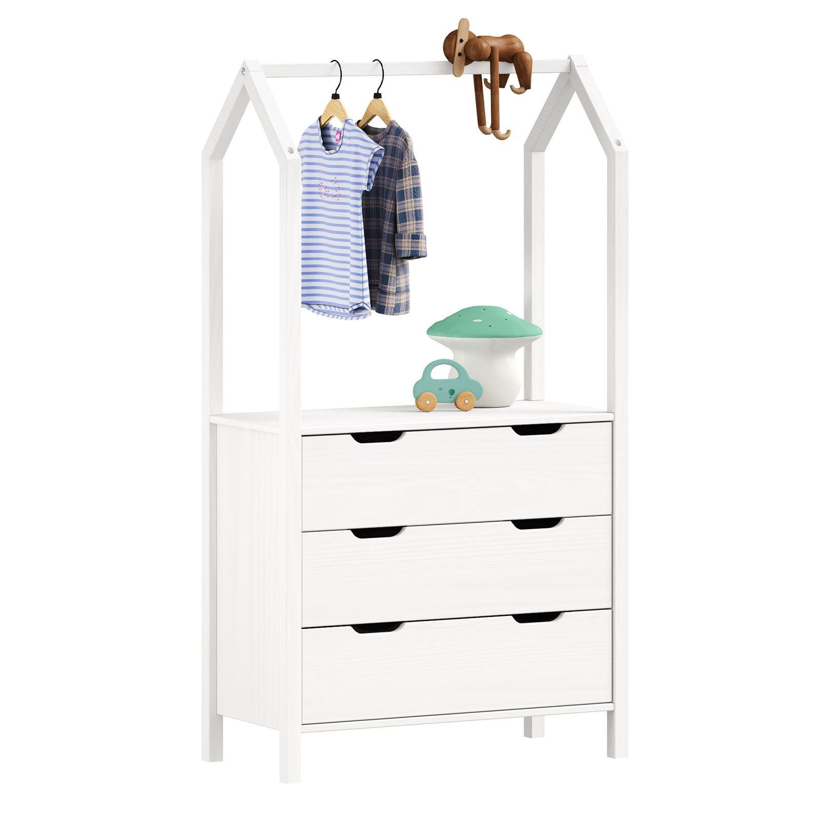 KOMMODE AMIRA weiß - Weiß, Holz (83/152/41cm) - IDIMEX