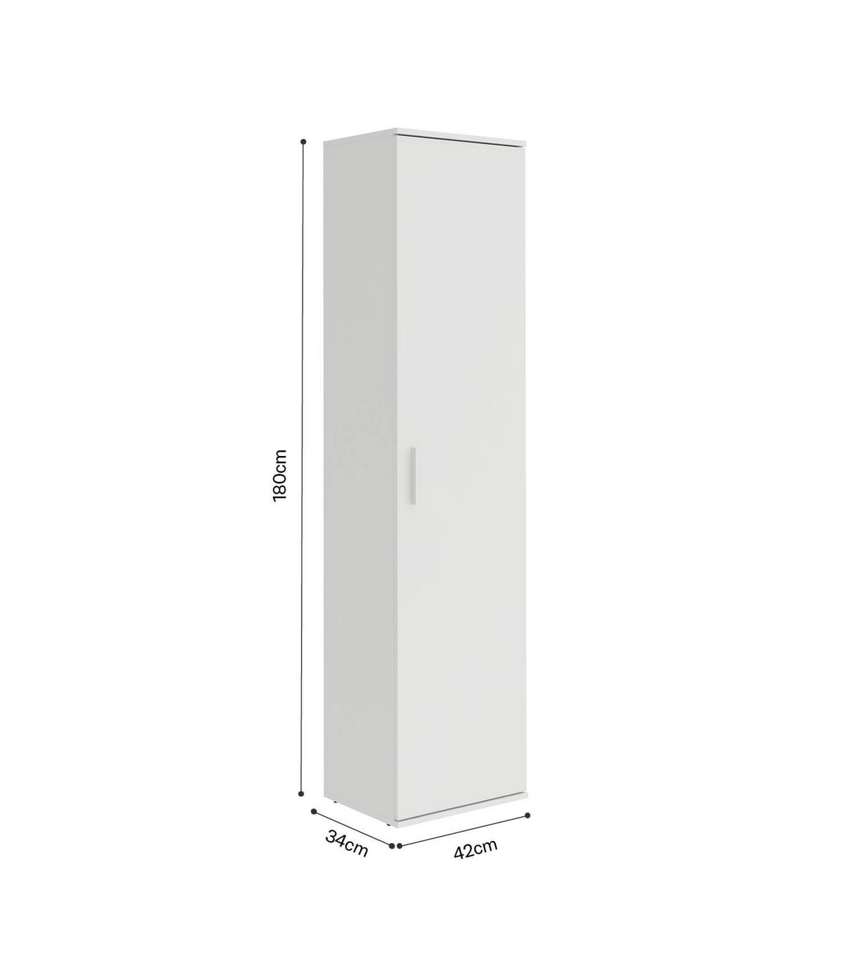 MEHRZWECKSCHRANK Der Kompakte - Weiß, Holzwerkstoff (42/180/34cm) - Mokebo