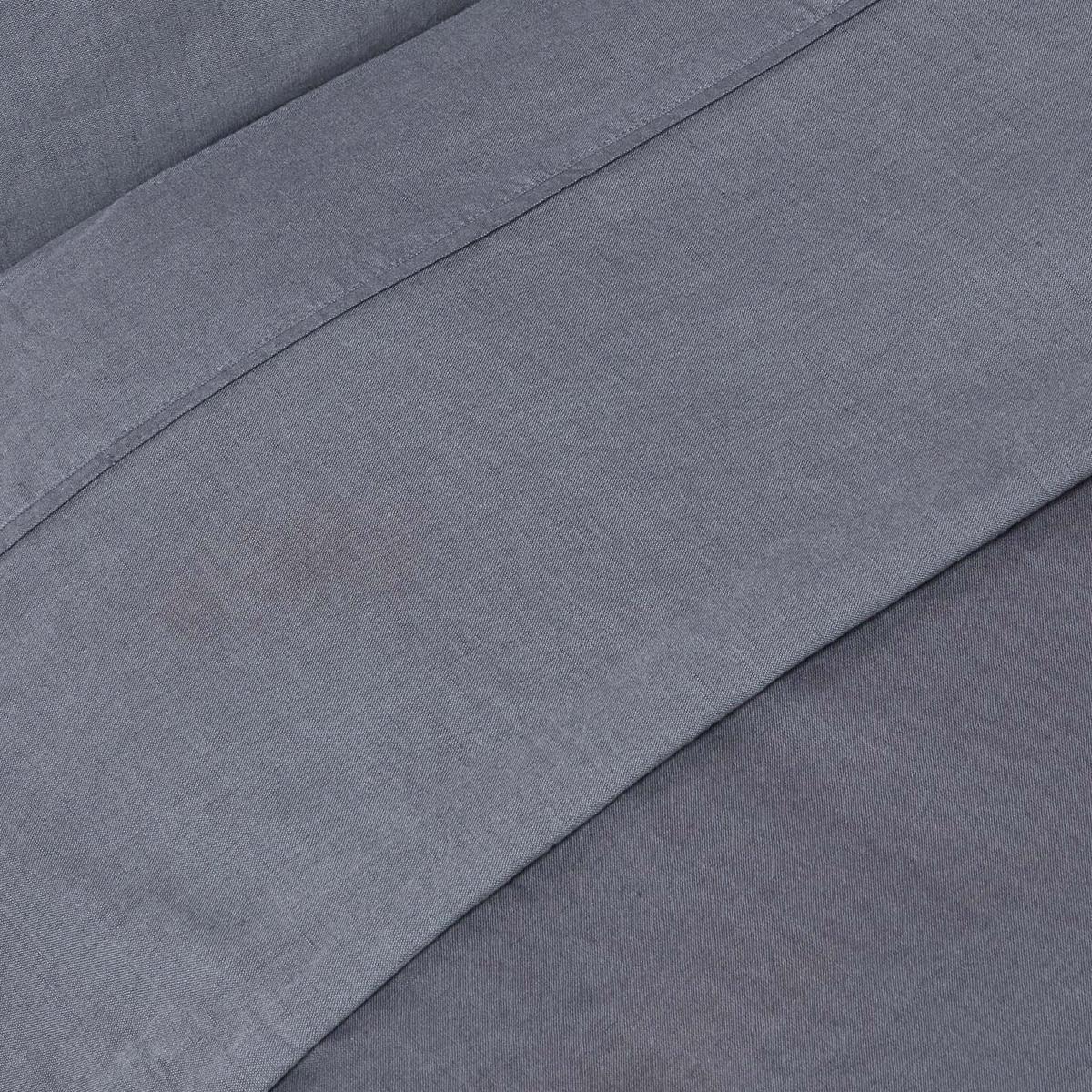 LEINEN-BETTLAKEN ohne Gummizug aus 60% Leinen & 40% Baumwolle - Dunkelgrau, Textil (230/255cm) - Homescapes