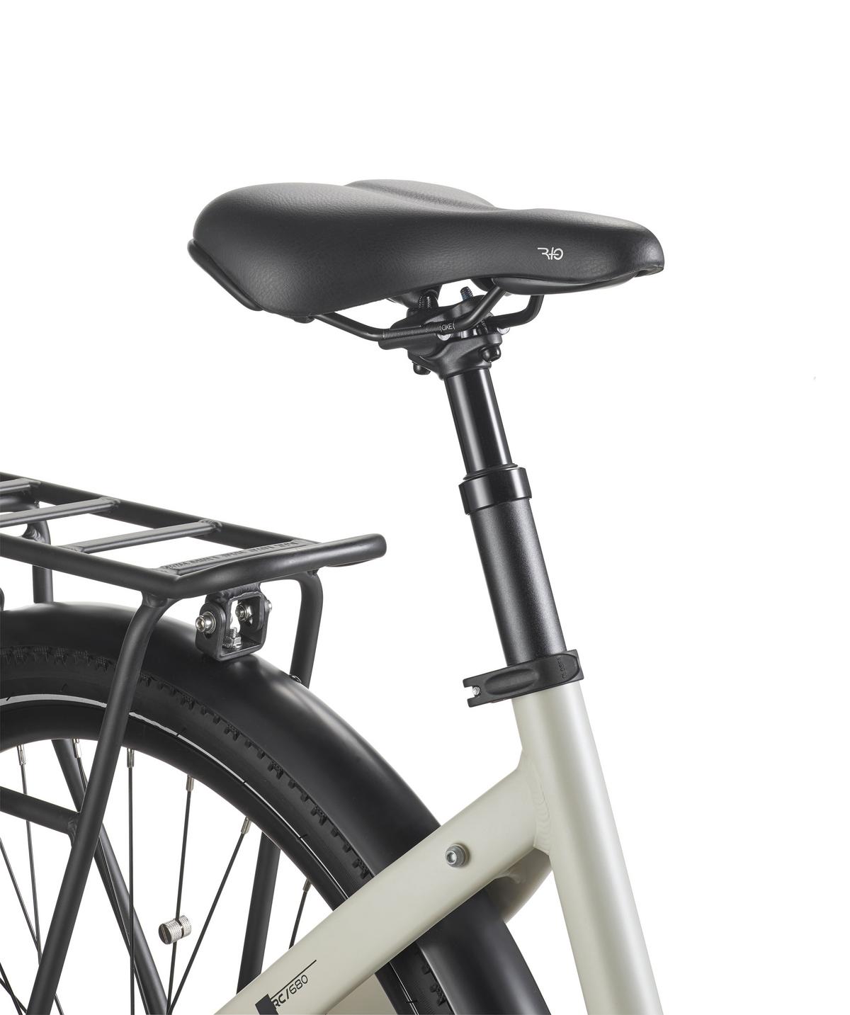 E-BIKE Cityrad RC680 Elektrofahrrad 28 Zoll Mittelmotor 10-Gang Kettenschaltung 705,6 Wh Pedelec - Grau, Metall (115cm) - Telefunken