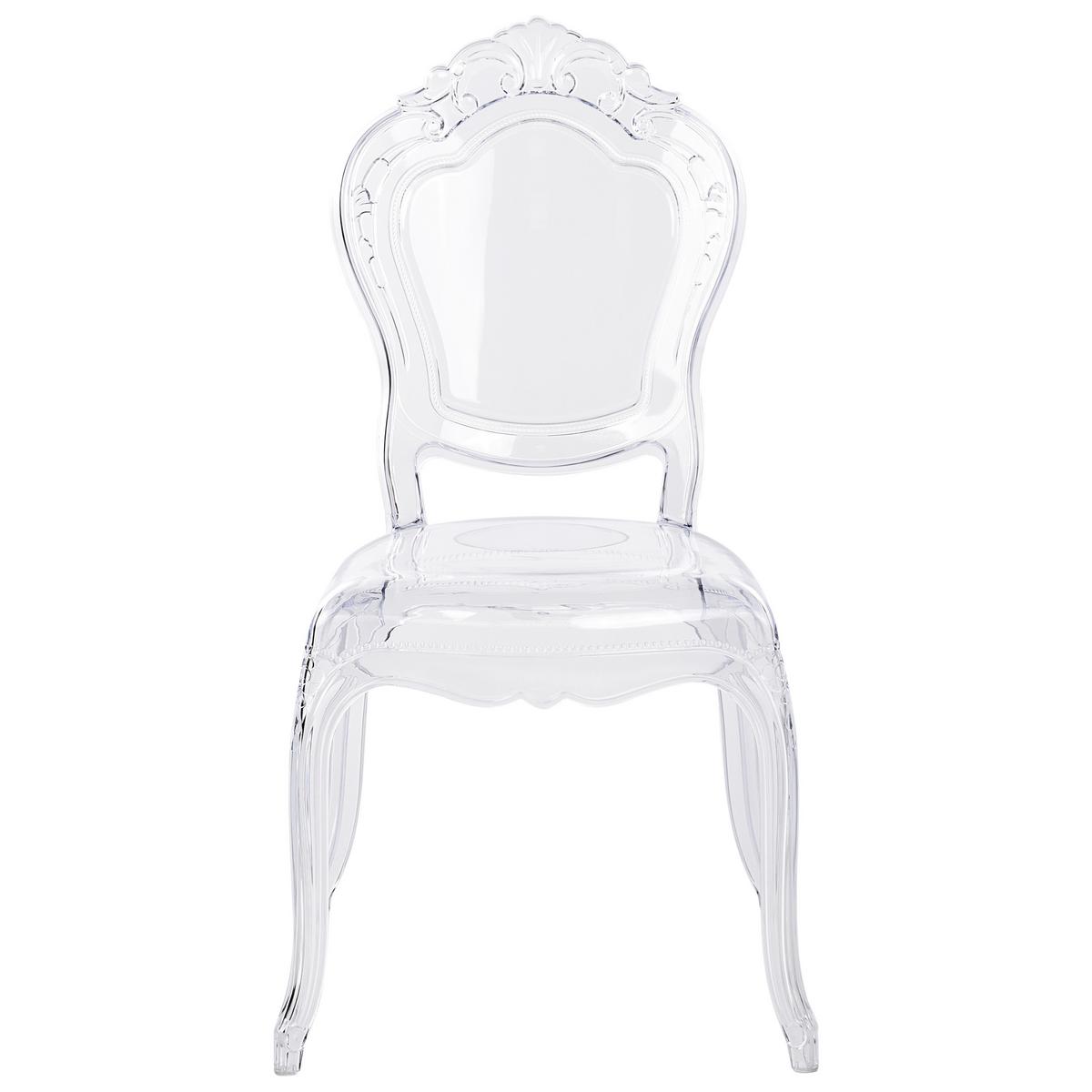 ESSZIMMERSTUHL 2er Set Transparent Vermont - Transparent, Kunststoff (53/97/55cm) - Beliani