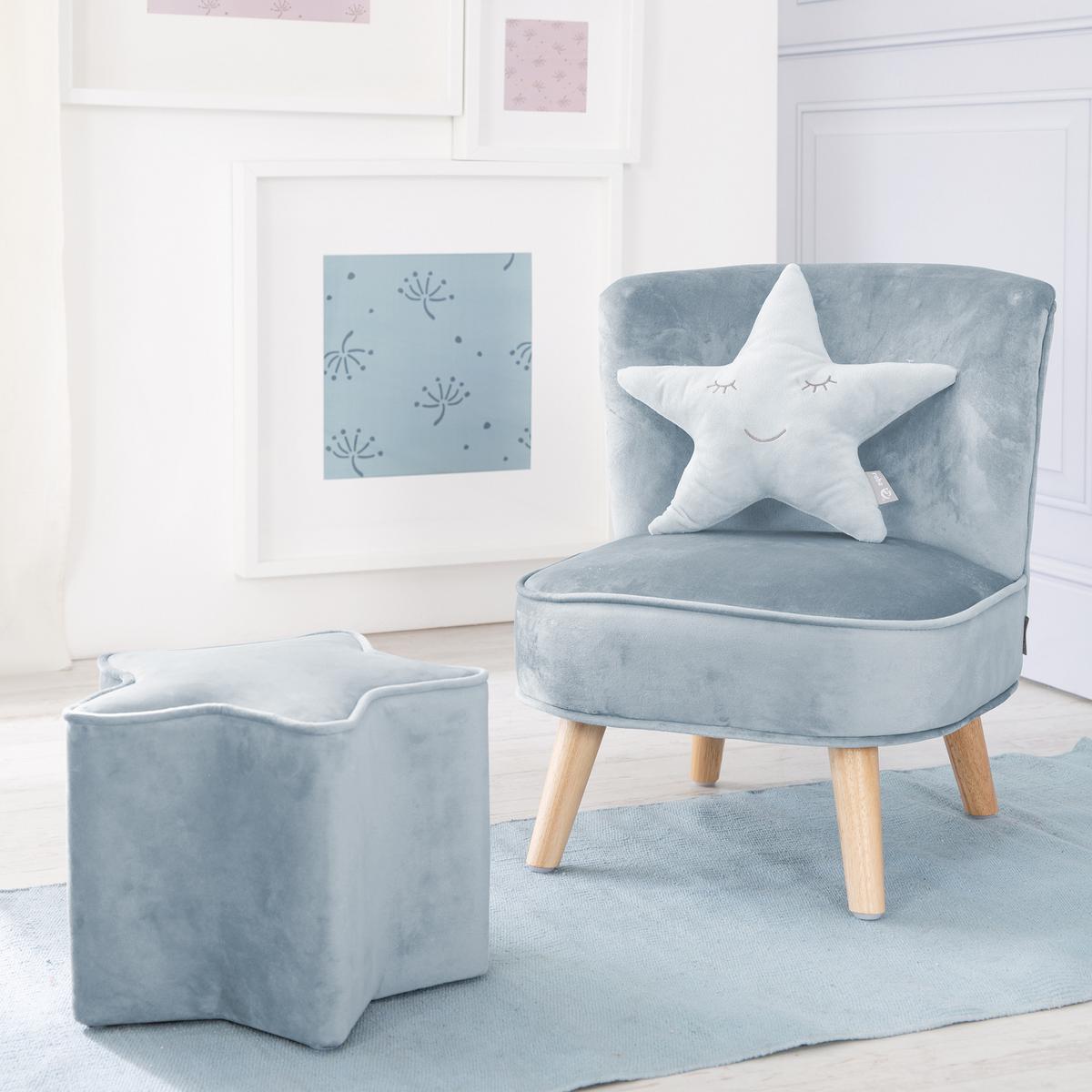 KINDERSESSEL klein 3-tlg. hellblau - Hellblau, Holzwerkstoff/Textil (70/50/48cm) - Roba