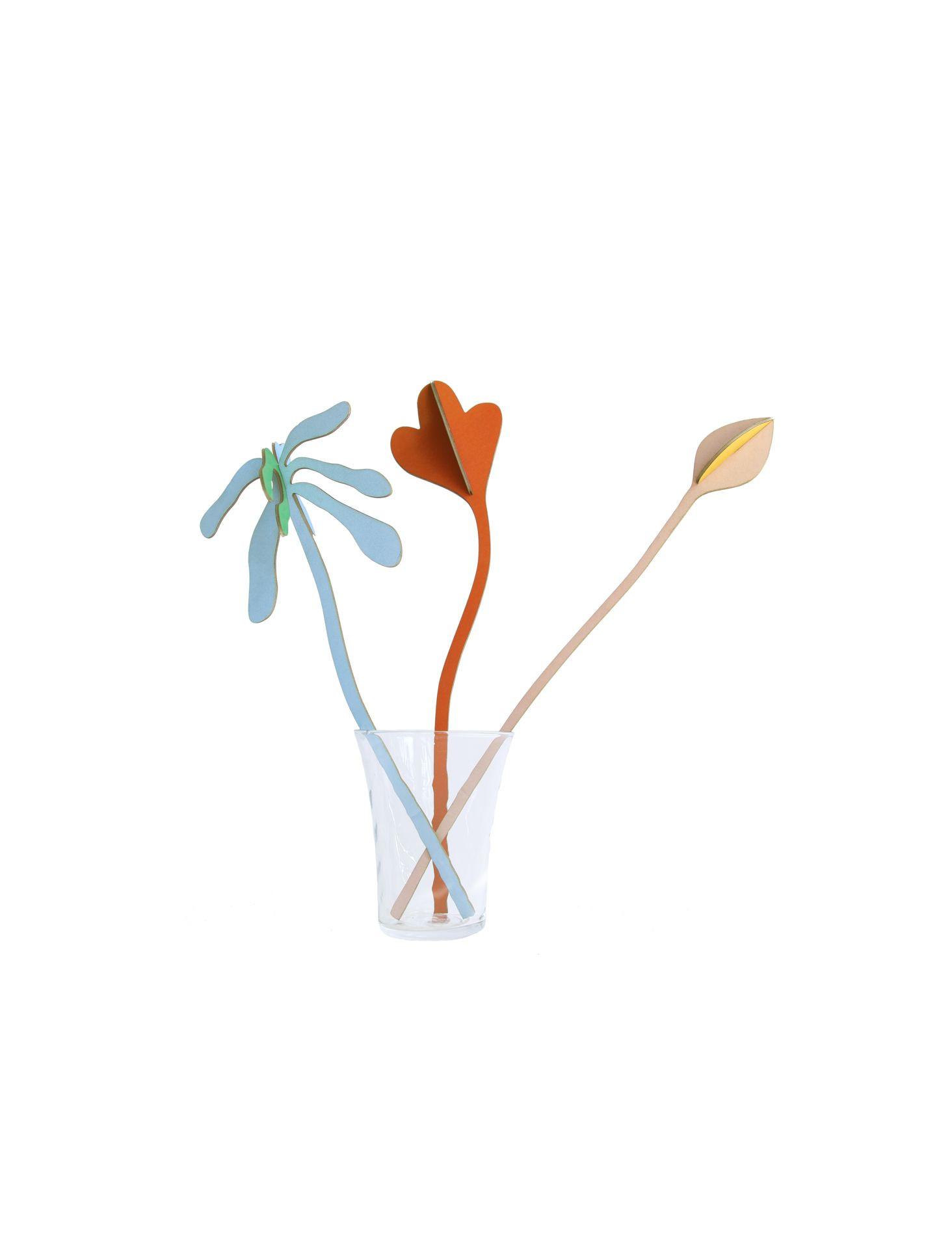 DEKOFIGUR Zarte Papierstiele 6/27 cm - Multicolor, Wellpappe (6/27/6cm) - Studio Roof