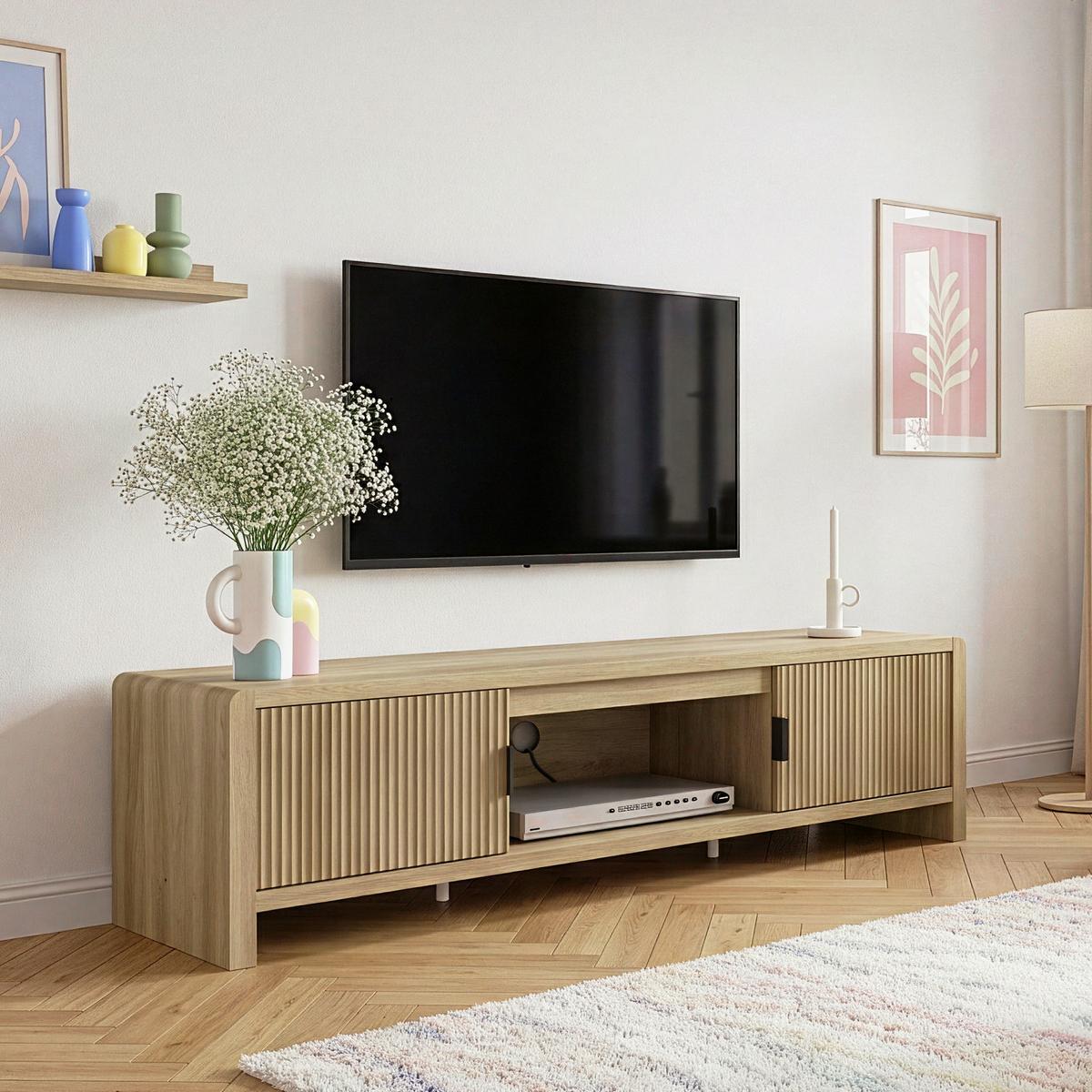 FERNSEHSCHRANK Lukkodso - Braun, Holzwerkstoff (150/40/40cm) - [en.casa]