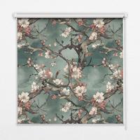 INNENROLLO - Fensterrollo - Rollo - 120x140 cm - Blumen am Baum - Grau, Kunststoff (120/140/0.5cm) - TULUP