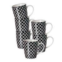 HENKELBECHER Takeo Swing schwarz-weiß 350 ml 6er Set - Schwarz/Weiß, Keramik (0.35L) - Ritzenhoff Breker