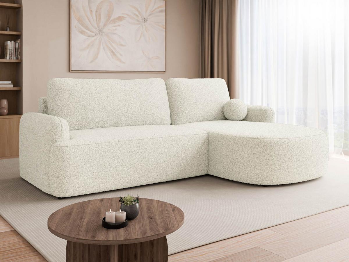 ECKSOFA Loridu, Seite: Rechts - Schwarz/Naturfarben, Holz/Kunststoff (174/250cm) - MIRJAN24