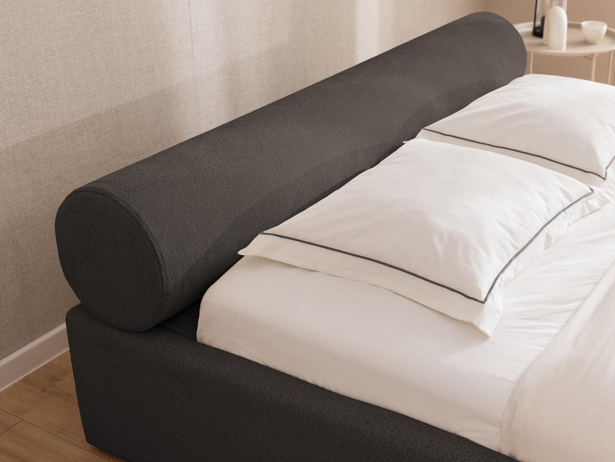 POLSTERBETT 200/200 cm Josy im Designer-Look mit Bettkasten und Lattenrost aus Anthrazit Chenille-Stoff - Anthrazit/Schwarz, Holz/Kunststoff (200/200cm) - S-Style Möbel