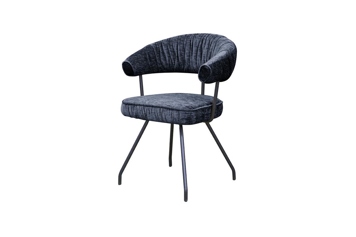 ESSZIMMERSTUHL RUNA Schwarz Webstoff (1er-Set) - Schwarz, Kunststoff/Textil (60/82/59cm) - KAWOLA