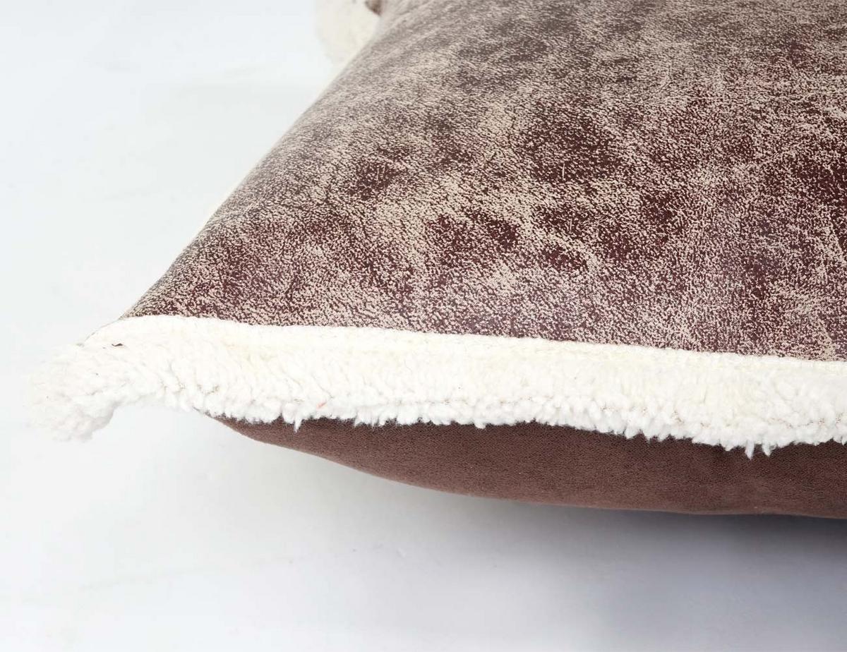 DEKO-KISSEN WILDLEDERIMITAT Braun - Braun, Textil (12/45/45cm) - MCW