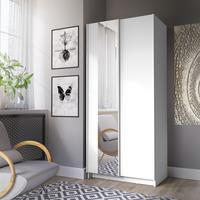 KLEIDERSCHRANK Weiß 80/182/54,6 - Weiß, Holzwerkstoff (80/182/55cm) - RAUMHIRSCH FURNITURE