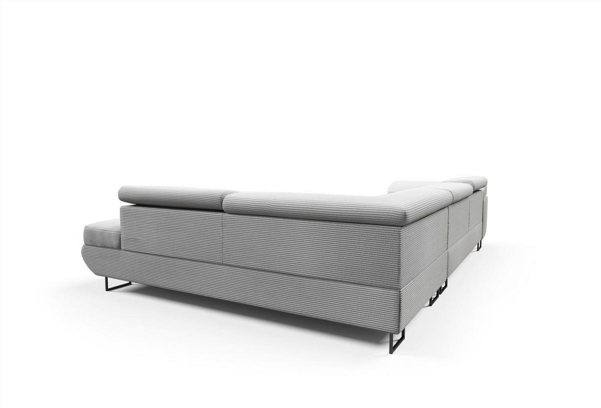 ECKSOFA Declan Mit Schlaffunktion - Grün, Holzwerkstoff/Textil (277/203cm) - Fun Möbel