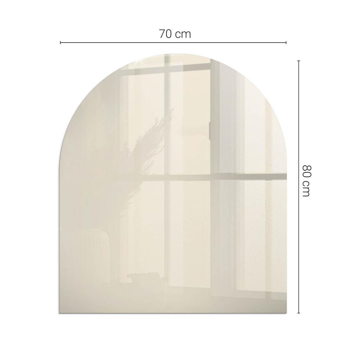 GLASPLATTE für Kamin 80x70 cm - Gelb, Glas (80/70/0.4cm) - TULUP