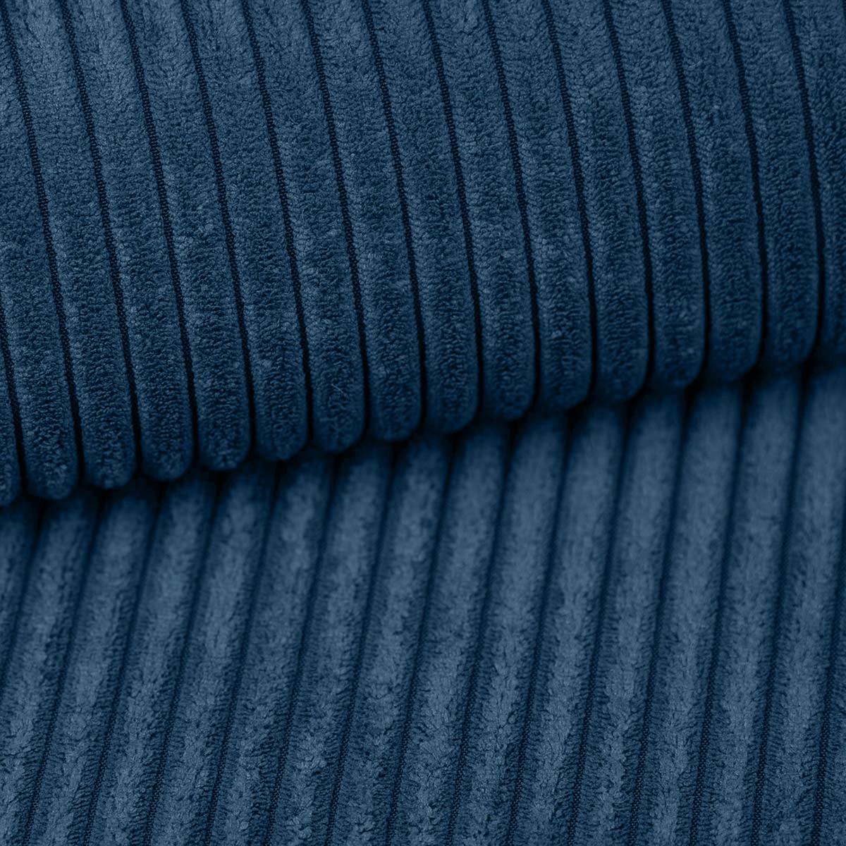 WOHNLANDSCHAFT Cedria Blau 389/145/85 cm mit Schlaffunktion - Schwarz/Dunkelblau, Kunststoff/Textil (389/85/145cm) - AX Living