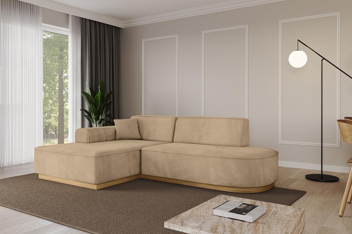 ECKSOFA Ottomane Links IREA-L1-v2 - 234x171x83 cm Beige - Beige, Holzwerkstoff/Textil (234/171cm) - ALTDECOR