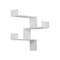 ECKREGAL mit 3 Regalen H90 cm - Luska - Weiß, Holzwerkstoff (60/90/14cm) - Calicosy