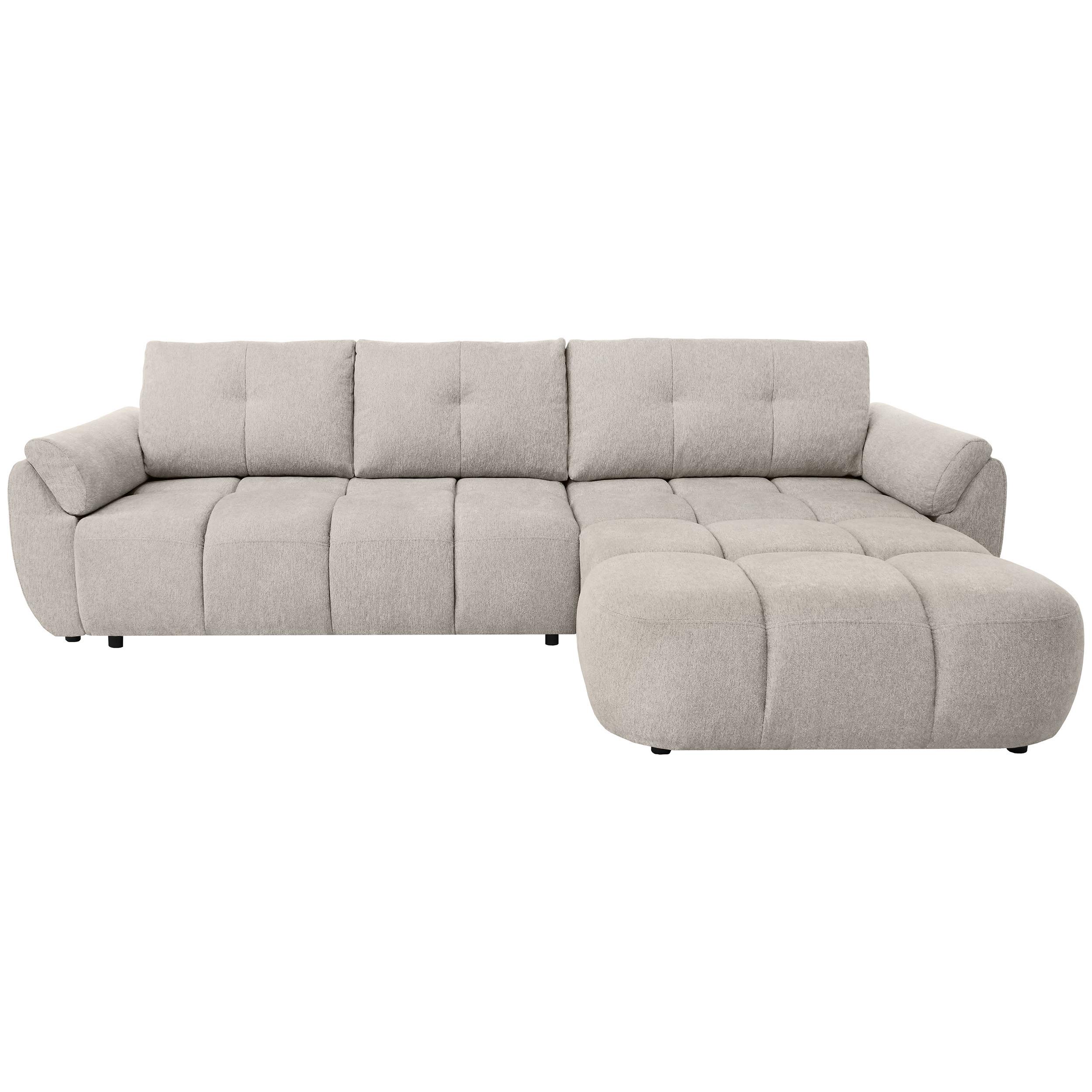 ECKSOFA Massimo, universelle Eckschlafsofa 280 cm mit Schlaffunktion und Bettkasten, Beige - Beige, Textil (283/204cm) - Beautysofa
