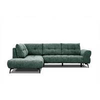 ECKSOFA SALVINI 5-Sitzer, smaragdgrün - Smaragdgrün/Schwarz, Holzwerkstoff/Textil (158/292cm) - Wozimo