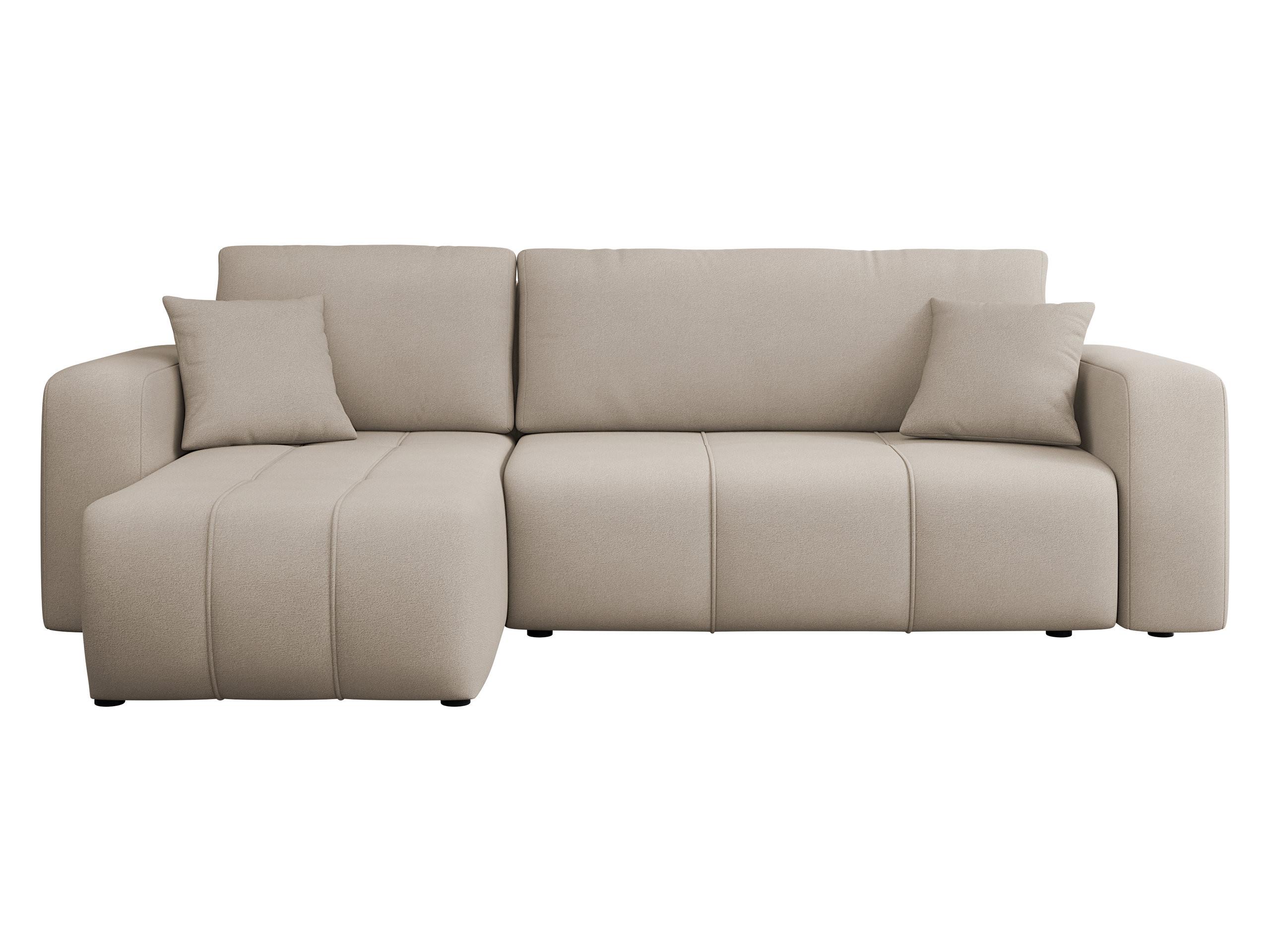 ECKSOFA Furyn - Beige/Schwarz, Holz/Kunststoff (244/145cm) - MIRJAN24
