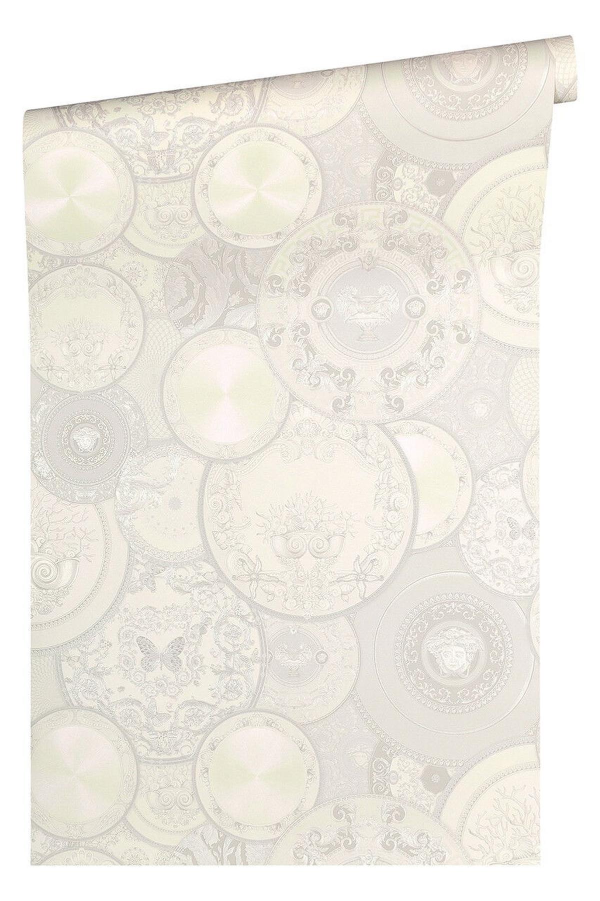 VLIESTAPETE Blau 53/1005 cm - Silberfarben/Weiß, Kunststoff/Textil (70/1cm) - KUNSTLOFT