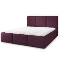 POLSTERBETT MORENA MGV 120x200 cm mit Bettkästen - Violett - Violett, Holz (120/200cm) - MASSENO