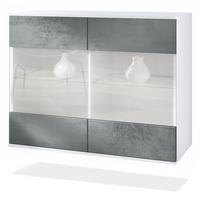 KOMMODE Bari Beton Dunkel Optik - Dunkelgrau, Holzwerkstoff (92.5/73.5/35cm) - Vladon