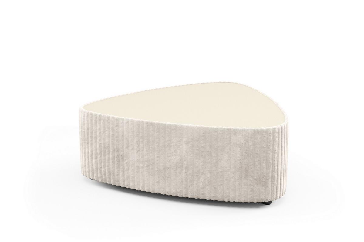 COUCHTISCH LINEO 89 cm Wohnzimmertisch gepolstert Ecru - Ecru, Holzwerkstoff/Textil (96/89/42cm) - MASSENO