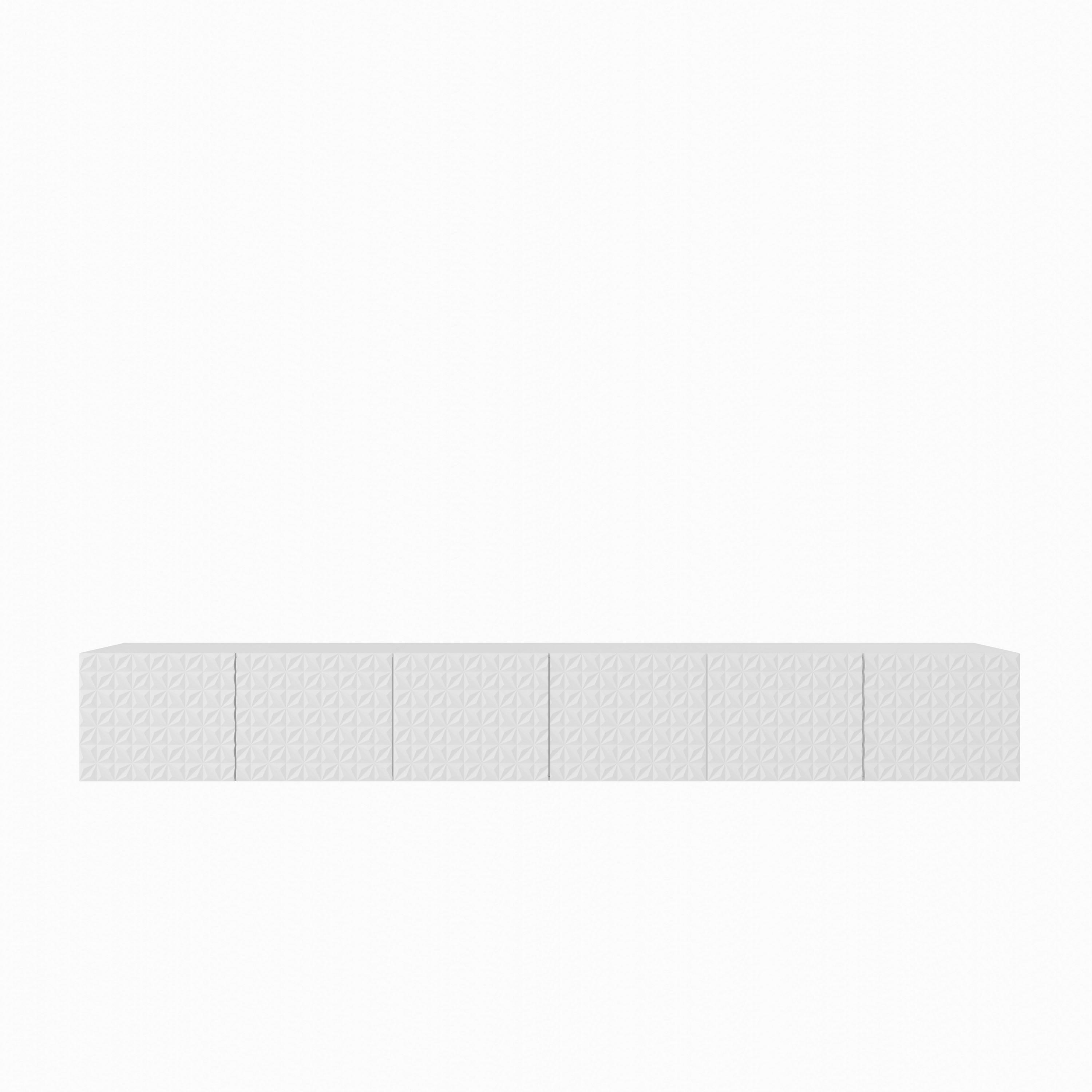 LOWBOARD ROVA 300/41/40 cm, Hängender TV-Schrank Weiß - Weiß, Holzwerkstoff (300/41/40cm) - MASSENO