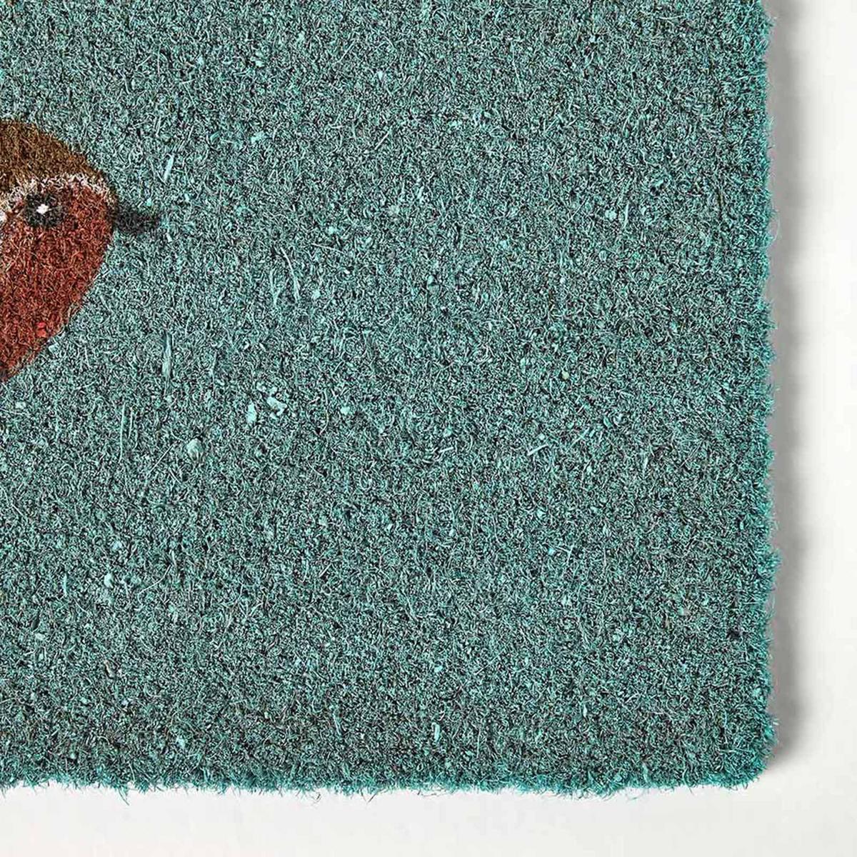 KOKOSMATTE Rotkehlchen Blaugrau 40/60 cm - Blaugrau, Textil (40/60cm) - Homescapes
