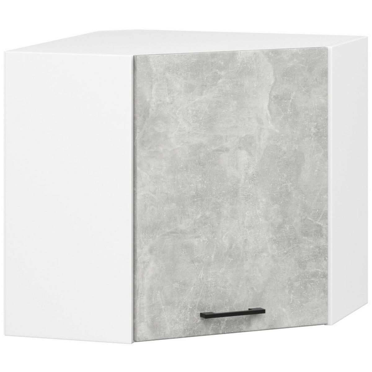 KÜCHENLEERBLOCK Beton, Weiß 203/300/46 - Weiß, Holzwerkstoff (300/203/46cm) - RAUMHIRSCH FURNITURE