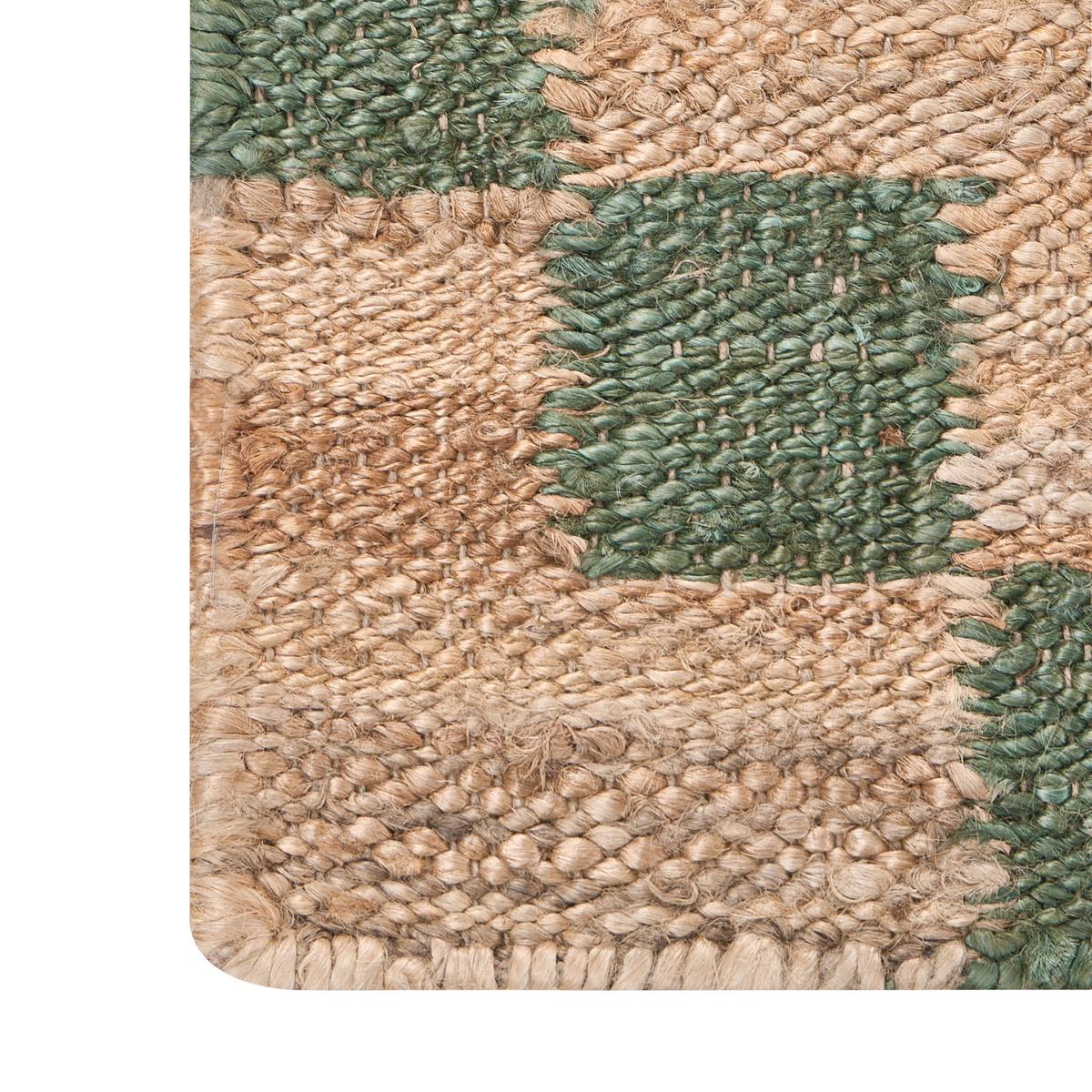 TEPPICH Beige/Grün 160/230 cm Jute Beed - Beige, Textil (160/230cm) - Beliani