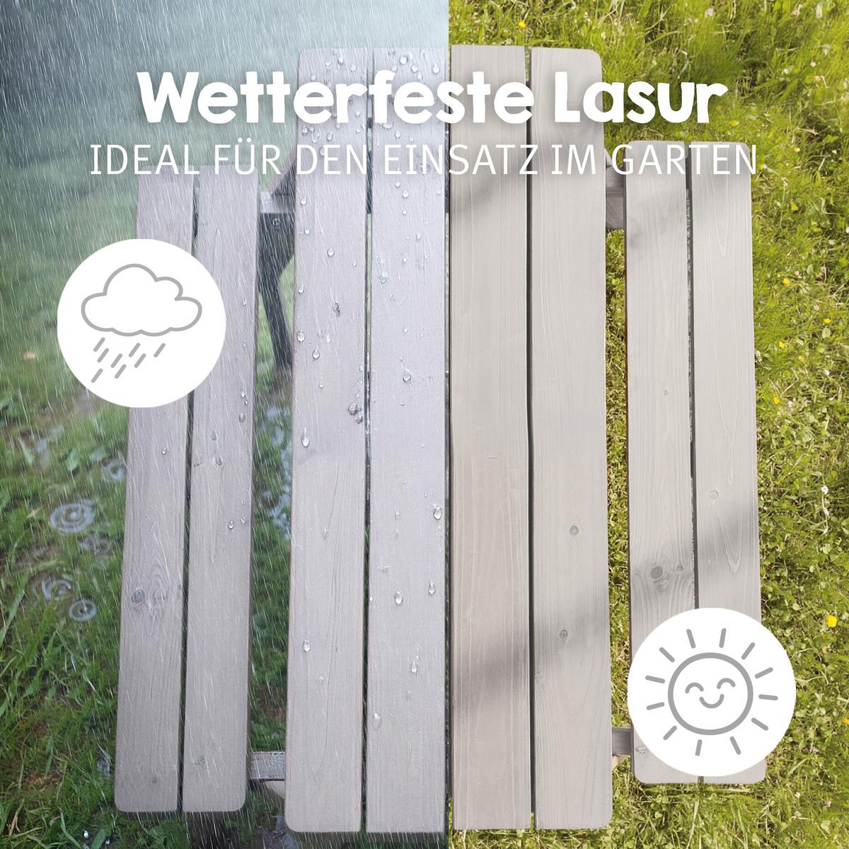 KINDERSITZGRUPPE grau mit Lehne und Bankkissen - Hellgrau, Holz - Roba