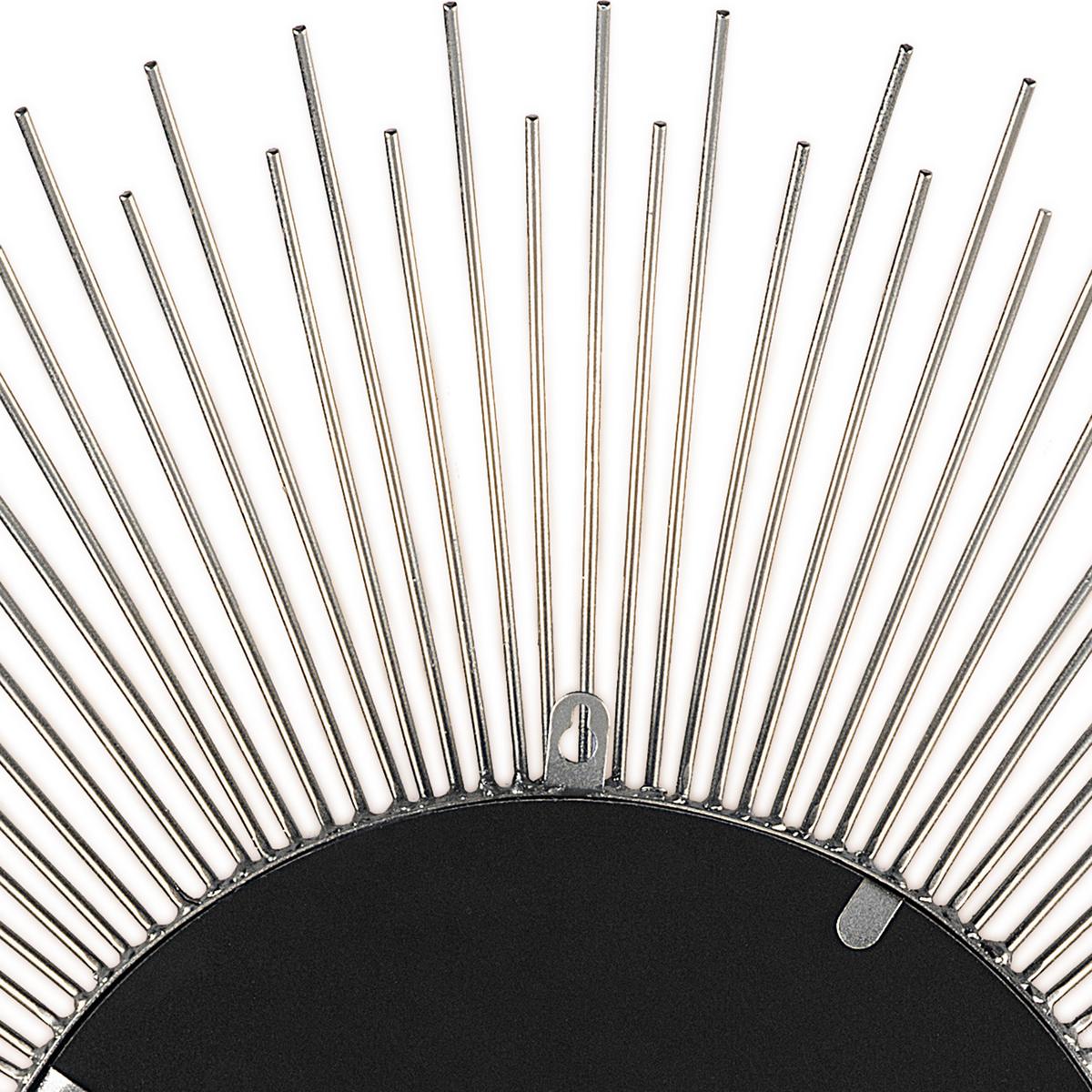 WANDSPIEGEL silber Sonnenoptik 80 cm Cilly - Silberfarben, Metall (80/80/3cm) - Beliani