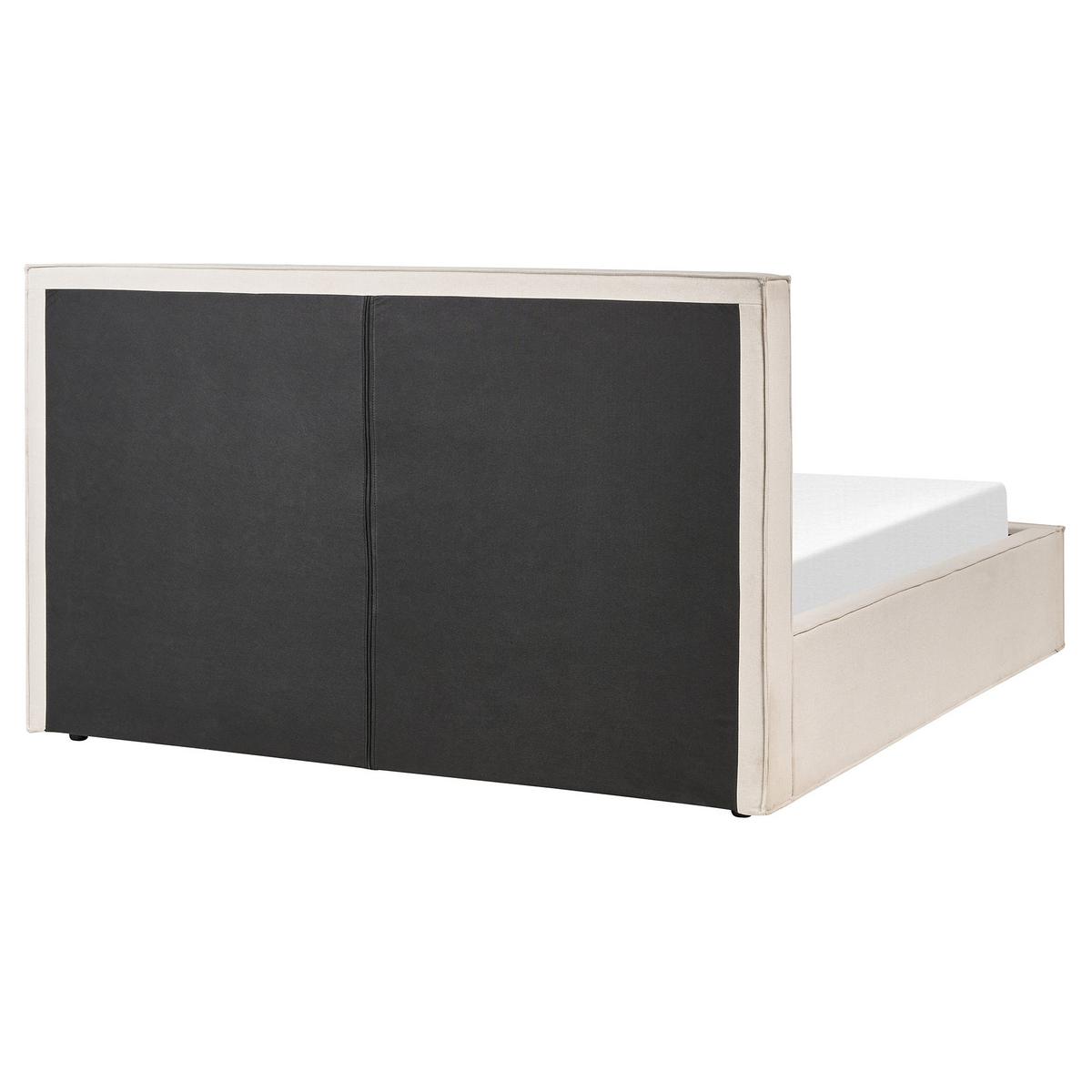 POLSTERBETT 160/200cm Beige Moissac - Beige, Holz/Textil (160/200cm) - Beliani