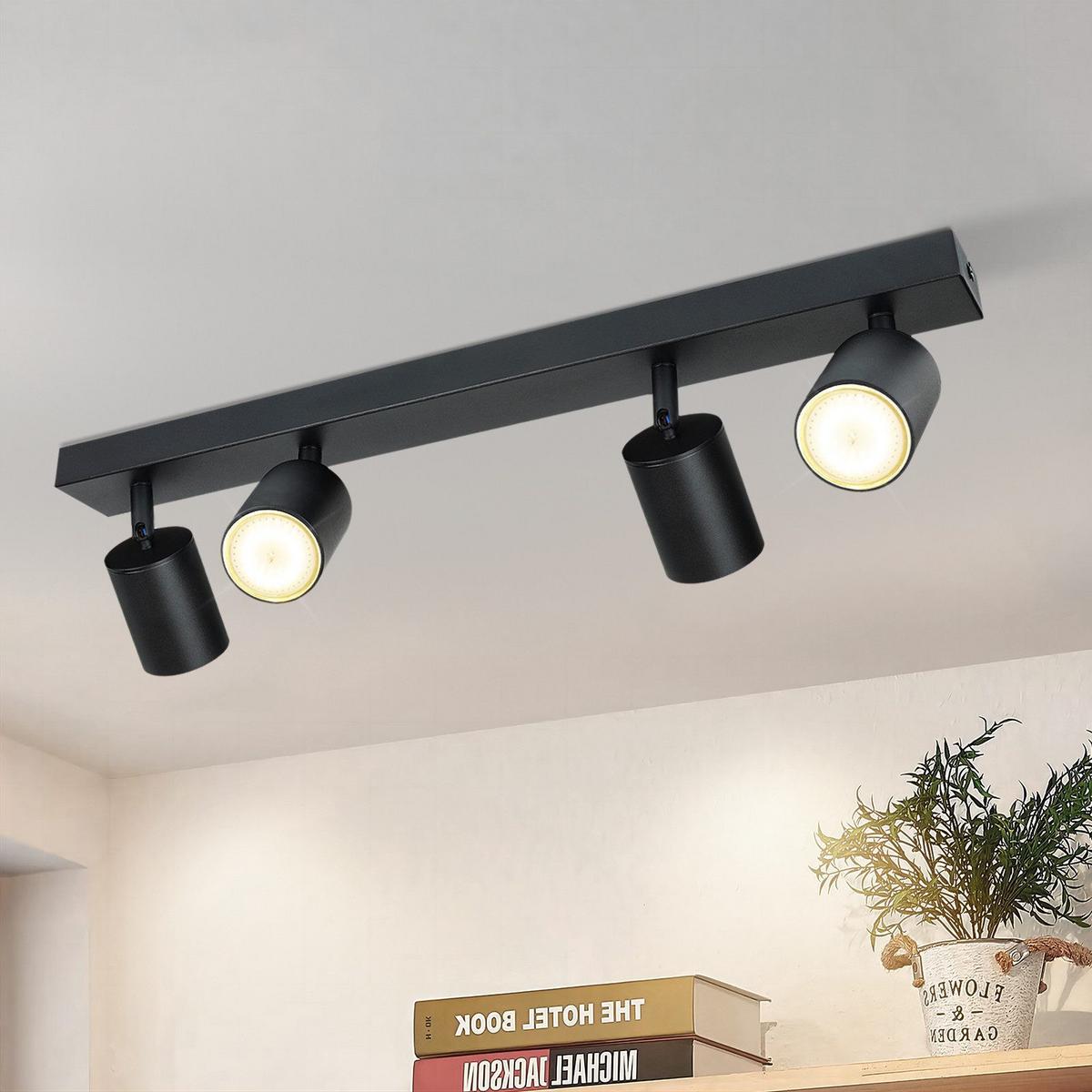 DECKENSTRAHLER Wonder 52/5/7.2cm - Schwarz, Metall (52/5/7.2cm) - ZMH