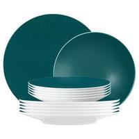 TAFELSERVICE Life Fashion Trendy Petrol 12-tlg. - Petrol, Keramik (2/2/2cm) - Seltmann Weiden