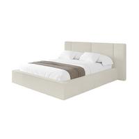 POLSTERBETT mit Bettkasten und Lattenrost, Bett mit Matratze H3/H4 - RIVO 160x200 Creme - Sahara, Holzwerkstoff/Textil (160/200cm) - ALTDECOR