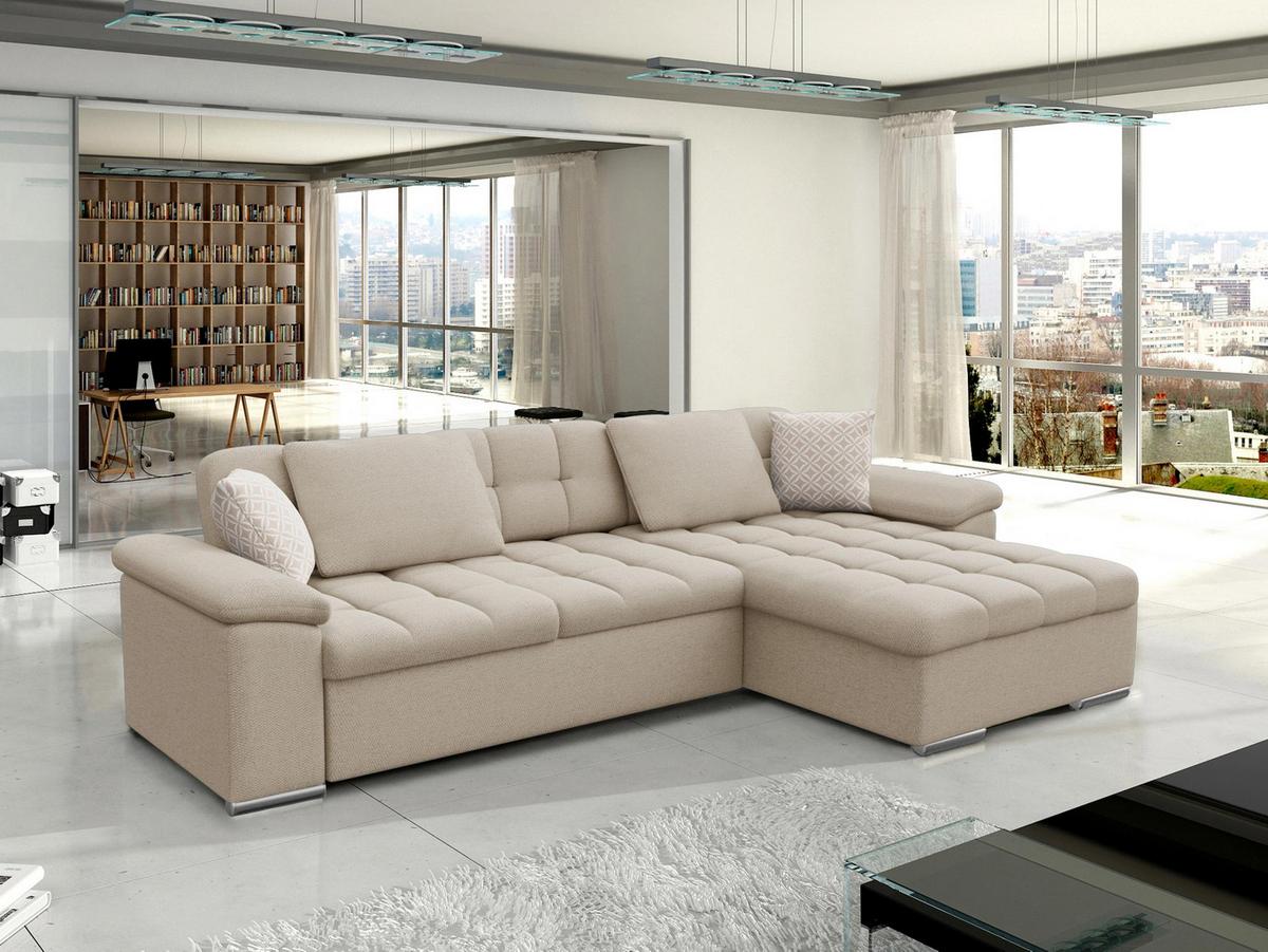 ECKSOFA Diana, Seite: Rechts - Creme, Holz/Textil (280/160cm) - MIRJAN24