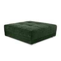 POLSTERHOCKER XXL Federkern B120/T120/H39 cm (passend zum BIG-SOFA) Cord Grün / 15176 - Chromfarben/Grün, Textil/Metall (120/39/120cm) - luma-home