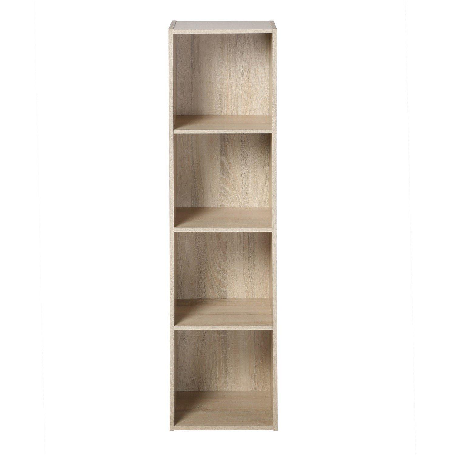 MÖBEL mit 4 Fächern 31,1/29,5/122,5 cm - Eichefarben, Holzwerkstoff (29.5/122.5/31.1cm) - Calicosy