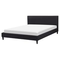 POLSTERBETT 160/200cm Schwarz Fitou - Schwarz, Textil (160/200cm) - Beliani