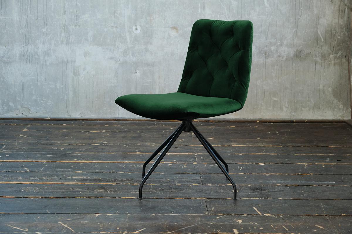 DREHSTUHL NEW CHARME Smaragdgrün Velvet (1er-Set) - Smaragdgrün, Textil (52/87/66cm) - KAWOLA