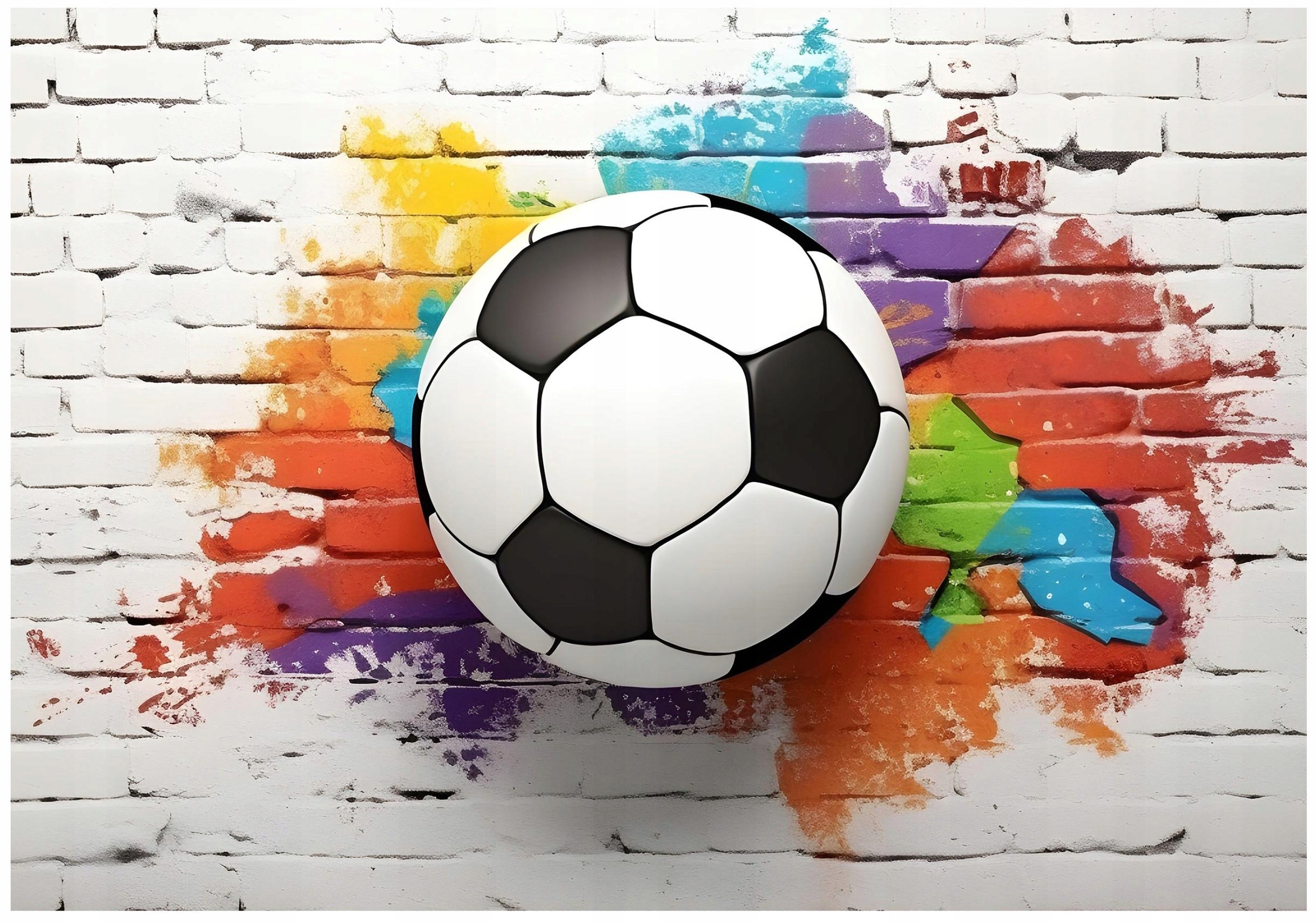 FOTOTAPETE Fußball Kinderzimmer 350x250 - Multicolor, Papier (350/250cm) - Wallarena