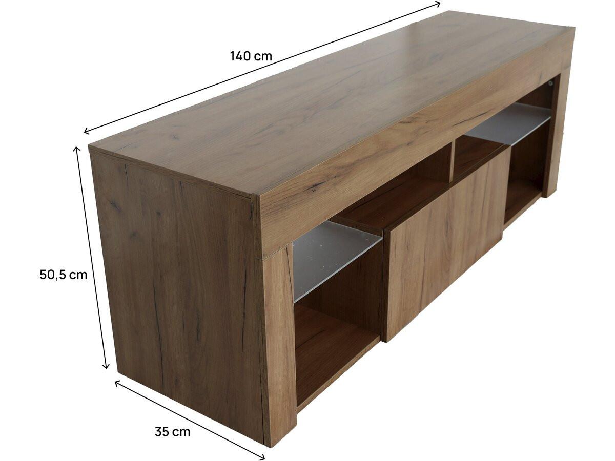 TV-MÖBEL hugo Braun - Braun, Holz (40/50/140cm) - Habitat Garten