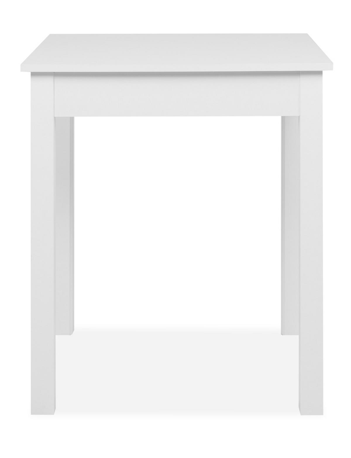 ESSTISCH weiß 60 x 67 cm, Küchentisch in modernem Design - Weiß, Holzwerkstoff/Kunststoff (67/60/76cm) - Furn.Design